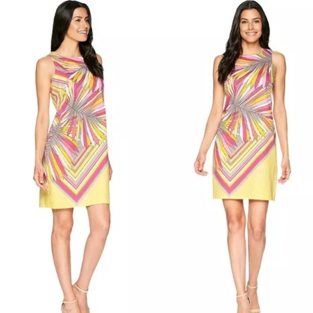 London Times Yellow Bodycon Dress Womens Size 6